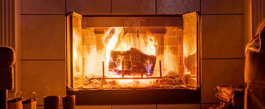 Mendota Hearth Landscape Fireplace Installation in East Massapequa, New York