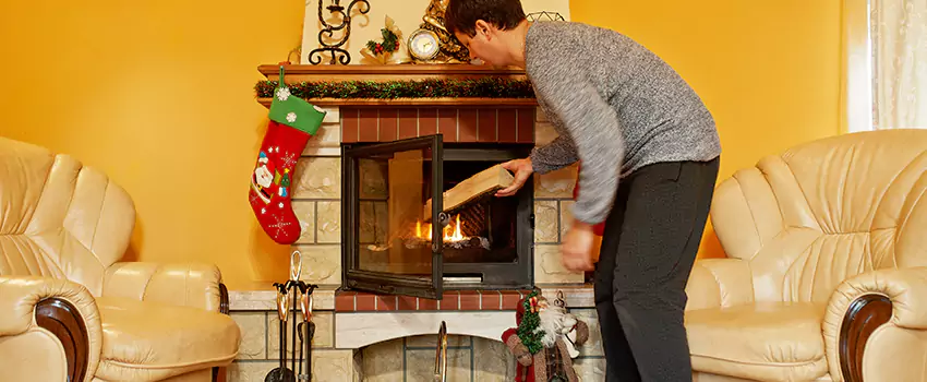Rusted Metal Fireplace Restoration in East Massapequa, New York